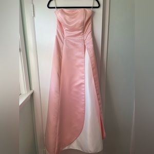 Vintage Scott McClintock Peach & Cream w/ Rhinestone Sweetheart Ball Gown Size 6